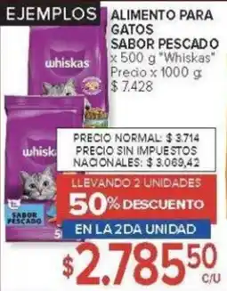 Carrefour Whiskas alimento para gatos pescado oferta