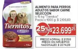 Carrefour Tiernitos alimento para perros adultos carne oferta