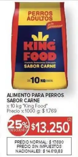 Carrefour King Food alimento para perros carne oferta