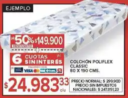 Carrefour Colchon poliflex classic oferta