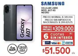 Carrefour Samsung A07 4G celular oferta