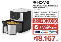 Carrefour Carrefour Home airfryer acero inoxidable oferta
