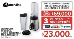 Carrefour Mandine licuadora personal acero inoxidable oferta