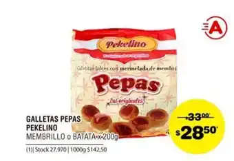 Atomo Conviene Galletas Pepas Pekelino x 200g oferta