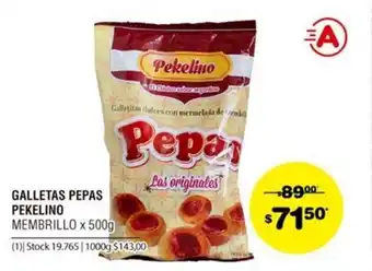 Atomo Conviene Galletas Pepas Pekelino x 500g oferta