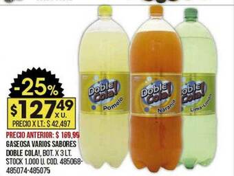 Coto Gaseosa Varios Sabores Doble Cola! oferta
