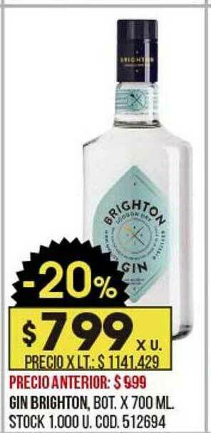 Coto Gin Brighton oferta