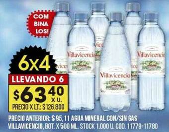 Coto Agua Mineral Con Sin Gas Villavicencio oferta