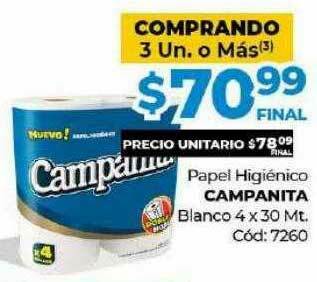 Diarco Papel Higiénico Campanita Blanco oferta