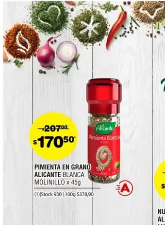 Atomo Conviene Alicante Pimienta En Grano x 45g oferta