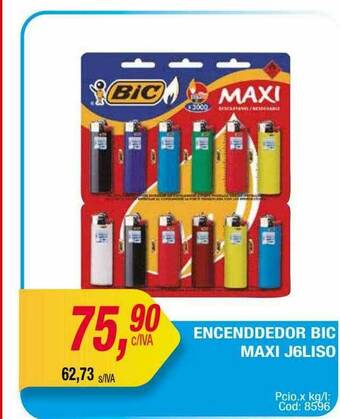 Maxiconsumo Encendedor Bic Maxi J6liso oferta