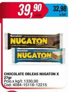 Maxiconsumo Chocolate Obleas Nugaton oferta