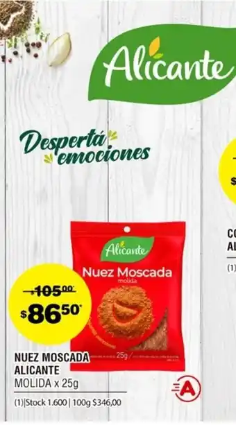 Atomo Conviene Alicante Nuez Moscada Molida x 25g oferta