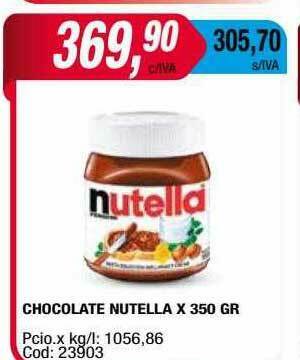 Maxiconsumo Chocolate Nutella oferta