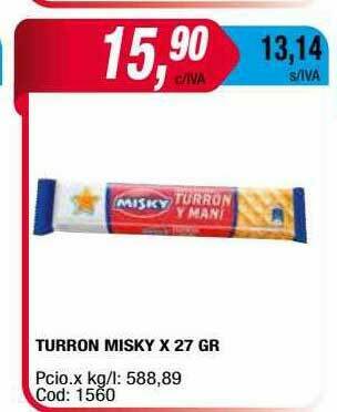 Maxiconsumo Turron Misky oferta