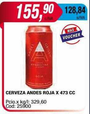Maxiconsumo Cerveza Andes Roja oferta