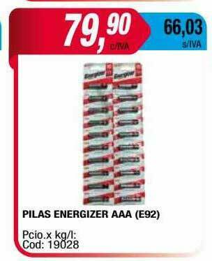 Maxiconsumo Pilas Energizer Aaa oferta