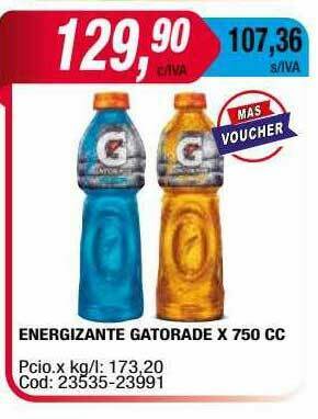 Maxiconsumo Energizante Gatorade oferta