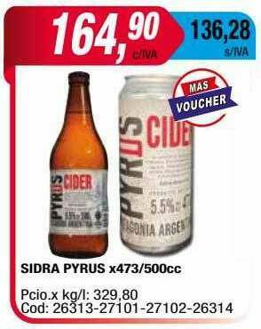 Maxiconsumo Sidra Pyrus oferta