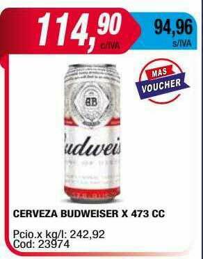 Maxiconsumo Cerveza Budweiser oferta