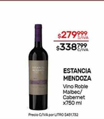 Nini Mayorista Estancia Mendoza Vino Roble Malbec Cabernet oferta