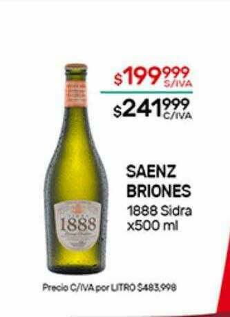 Nini Mayorista Saenz Briones 1888 Sidra oferta