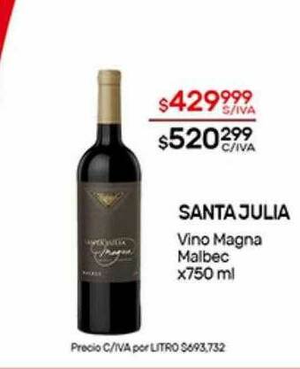 Nini Mayorista Santa Julia Vino Magna Malbec oferta