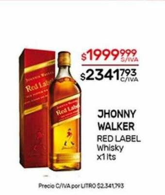 Nini Mayorista Jhonny Walker Red Label Whisky oferta