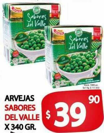 Supermercados Mariano Max Arvejas Sabores Del Valle oferta