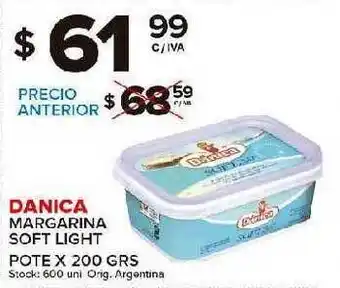 Carrefour Maxi Danica Margarina Soft Light x 200grs oferta