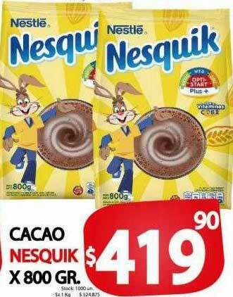Supermercados Mariano Max Cacao Nesquik oferta