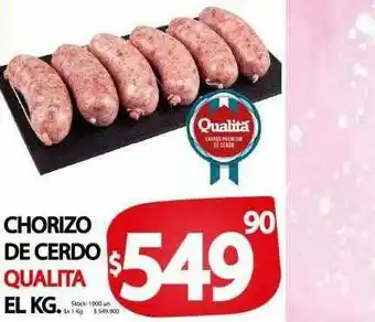 Supermercados Mariano Max Chorizo De Cerdo Qualita oferta