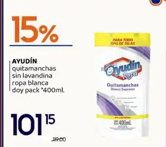 Supermercados Monarca Ayudín Quitamanchas Sin Lavandina Ropa Blanca Doy Pack oferta