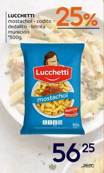 Supermercados Monarca Lucchetti Mostachol - Codito Dedalilto - Letrita Munición oferta
