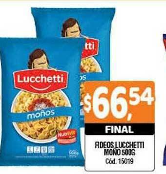 Supermercados Yaguar Fideos Lucchetti Moño oferta