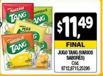 Supermercados Yaguar Jugo Tang (varios Sabores) oferta