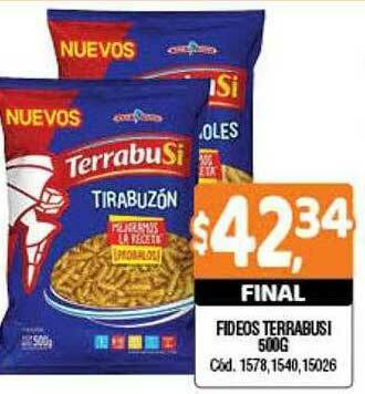 Supermercados Yaguar Fideos Terrabusi oferta
