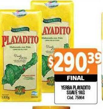 Supermercados Yaguar Yerba Playadito Suave oferta