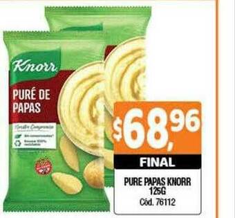 Supermercados Yaguar Pure Papas Knorr oferta
