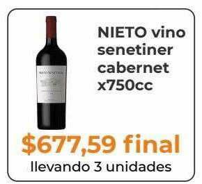 Pasos Supermercado Nieto Vino Senetiner Cabernet oferta