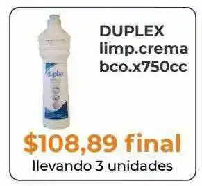 Pasos Supermercado Duplex Limp. Crema Bco oferta