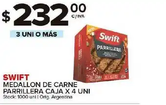 Carrefour Maxi Swift Medallon De Carne Parrillera Caja X 4 Uni oferta