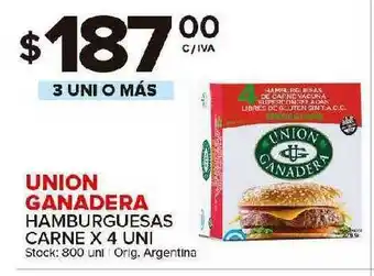 Carrefour Maxi Unio Ganadera Hamburguesas Carne X 4 Uni oferta