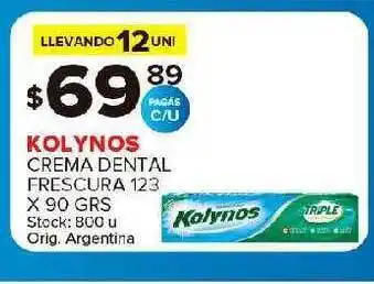 Carrefour Maxi Kolynos Crema Dental Frescura 123 x 90grs oferta