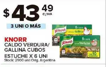 Carrefour Maxi Knor Caldo Verdura Gallina Cubos Estuche X 6 Uni oferta