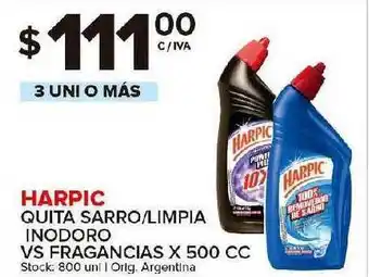 Carrefour Maxi Harpic Quita Sarro Limpia Inodoro Vs Fragancias X 500cc oferta