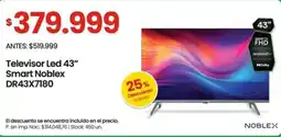 Changomas Noblex Smart TV 43" televisor oferta