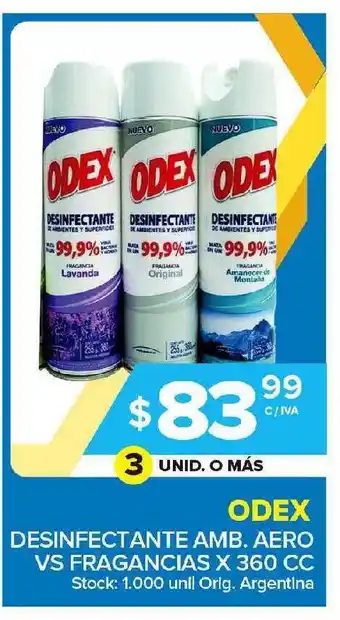 Carrefour Maxi Odex Desinfectante Amb. Aero Vs Fragancias X 360cc oferta