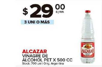 Carrefour Maxi Alcazar Vinagre De Alcohol Pet X 500cc oferta
