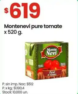 Changomas Montenevi pure tomate oferta